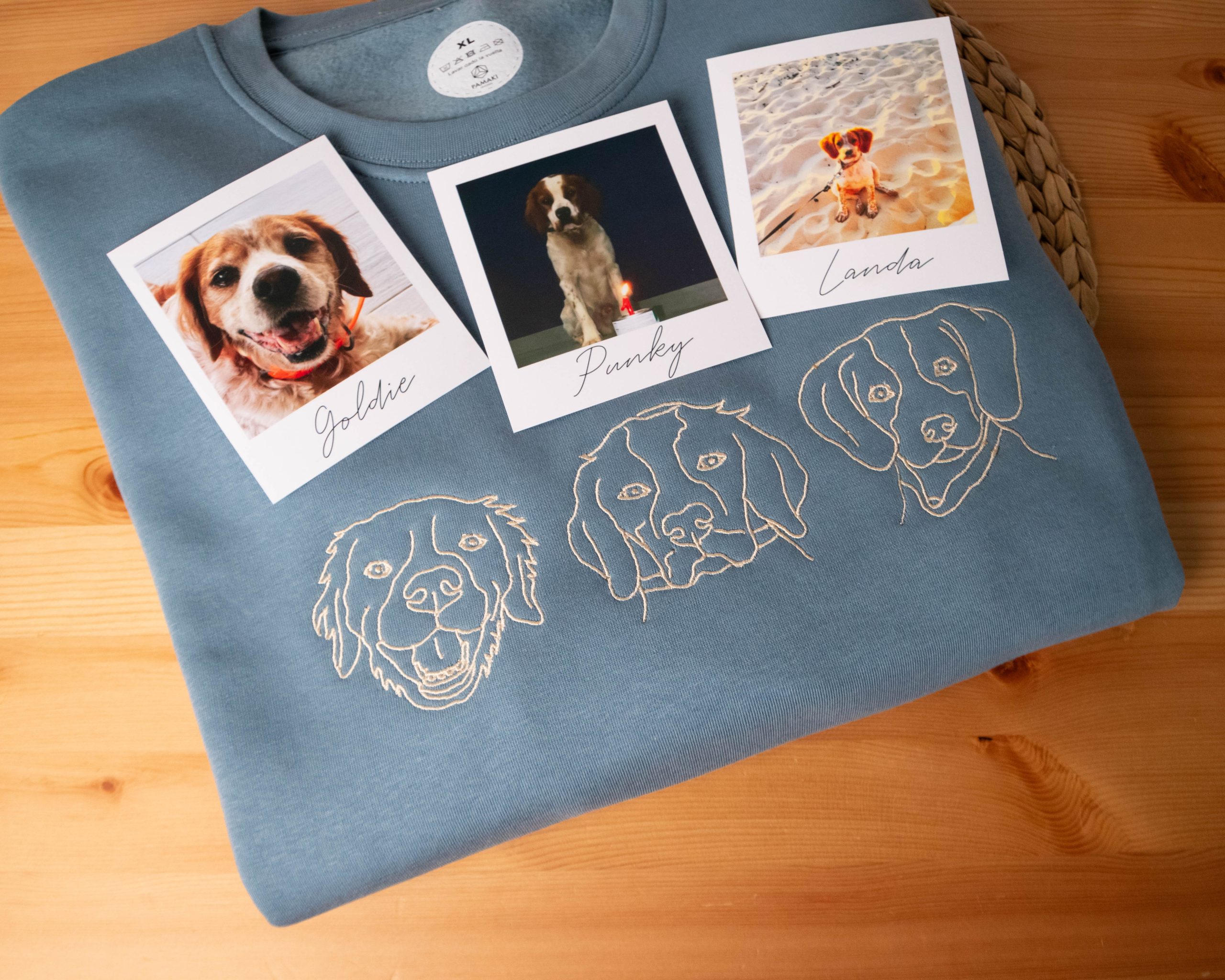 Sudadera Bordada Silueta 3 Mascotas ADULTS-12